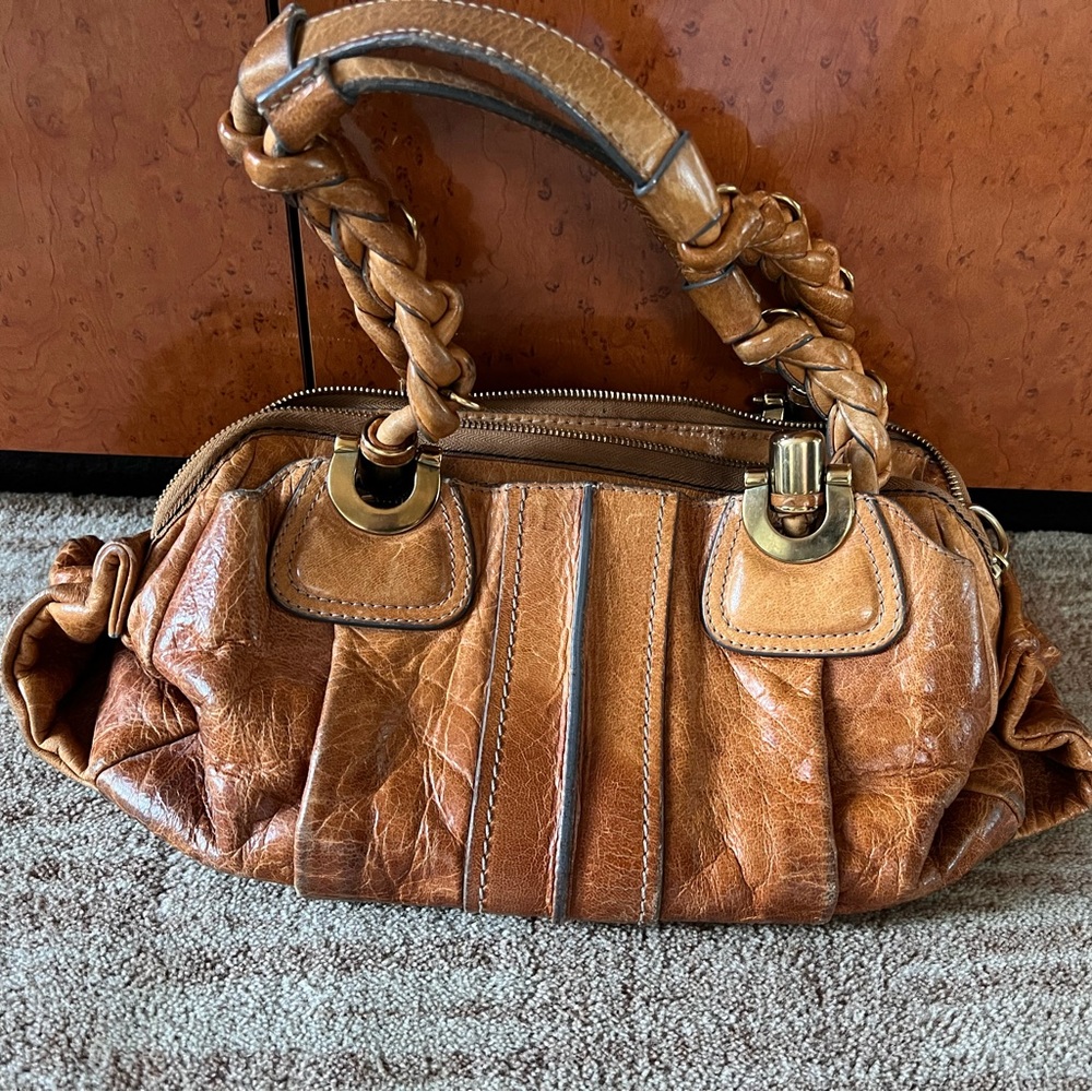 Authentic Chloe Heloise Medium Brown Leather Hobo… - image 3